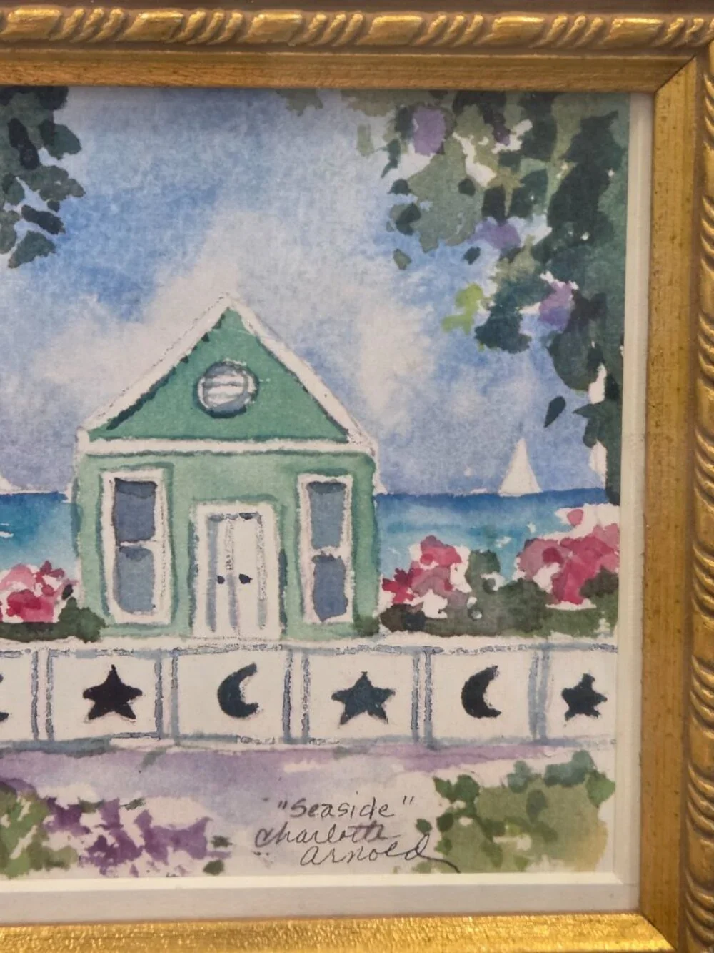 Small watercolor painting titled 